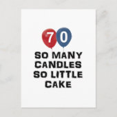 Carte Postale Conception de chandelles de 70 ans (Devant)