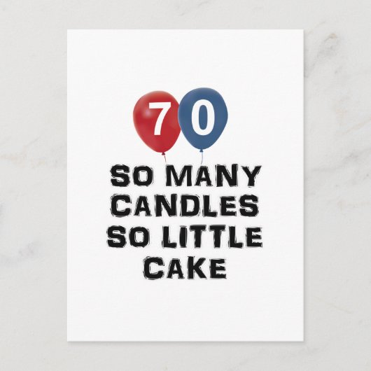 Carte Postale Conception de chandelles de 70 ans (Devant)