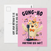 Carte Postale Conception de chant de célébration d'anniversaire (Devant / Derrière)