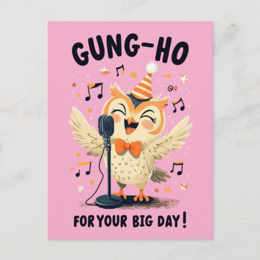 Carte Postale Conception de chant de célébration d'anniversaire (Devant)