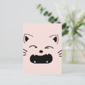 Carte Postale Conception de chat mignon | Illustration féline ad (Debout devant)