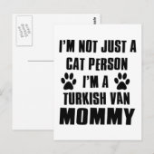Carte Postale Conception de chats de Van turc (Devant / Derrière)