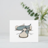 Carte Postale conception de chaussures de bowling rétro (Debout devant)