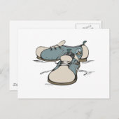 Carte Postale conception de chaussures de bowling rétro (Devant / Derrière)