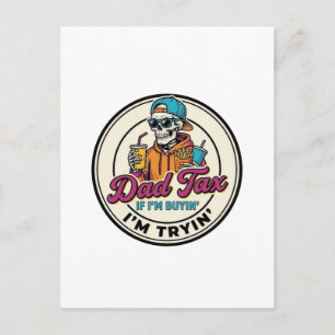 Carte Postale Conception de chemise humour fast-food squelette t