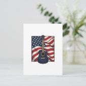 Carte Postale Conception de chemise vectorielle drapeau patrioti (Debout devant)