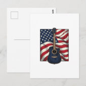 Carte Postale Conception de chemise vectorielle drapeau patrioti (Devant / Derrière)