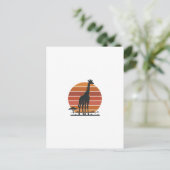 Carte Postale Conception de chemise vectorielle Safari Coucher d (Debout devant)