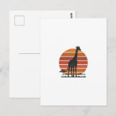 Carte Postale Conception de chemise vectorielle Safari Coucher d (Devant / Derrière)