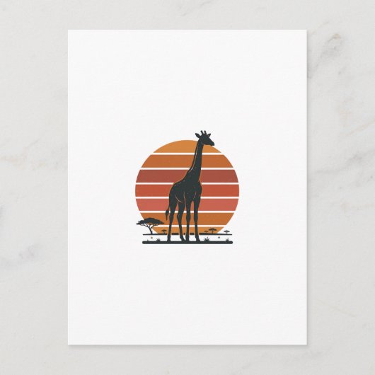 Carte Postale Conception de chemise vectorielle Safari Coucher d (Devant)