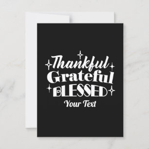 Carte Postale Conception de citation de Thanksgiving scintillant
