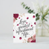 Carte Postale Conception de citation florale Rose Élégante (Debout devant)
