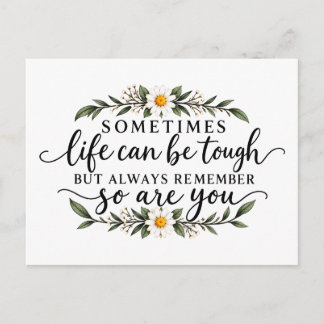 Carte Postale Conception de citation inspirante florale minimali