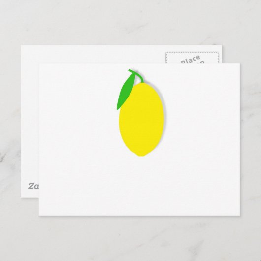 Carte Postale conception de citron (Devant / Derrière)