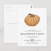 Carte Postale Conception de citrouille Knucklehead (Devant / Derrière)