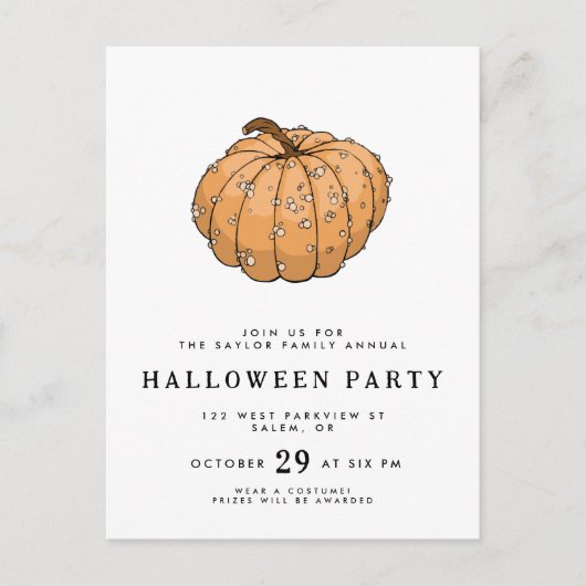 Carte Postale Conception de citrouille Knucklehead (Devant)