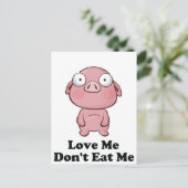 Carte Postale Conception de cochon Aimez-moi ne me mangez pas (Debout devant)