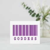 Carte Postale conception de code-barres déesse (Debout devant)