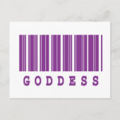 Carte Postale conception de code-barres déesse (Devant)
