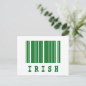 Carte Postale conception de code-barres irlandais (Debout devant)