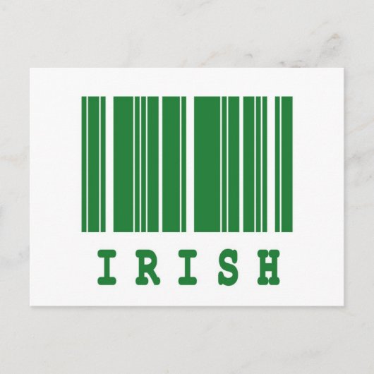 Carte Postale conception de code-barres irlandais (Devant)