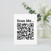 Carte Postale Conception de code QR (Debout devant)