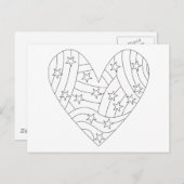 Carte Postale Conception de coloration cardiaque (Devant / Derrière)