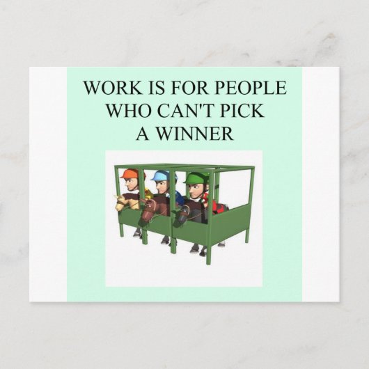 Carte Postale conception de course à cheval élevé complet (Devant)