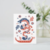 Carte Postale Conception de course de bateaux Dragon (Debout devant)