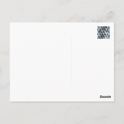 Carte Postale Conception de cube 3D monochrome (Dos)