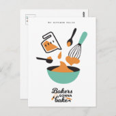 Carte Postale Conception De Cuisson Pour Bakers (Devant / Derrière)