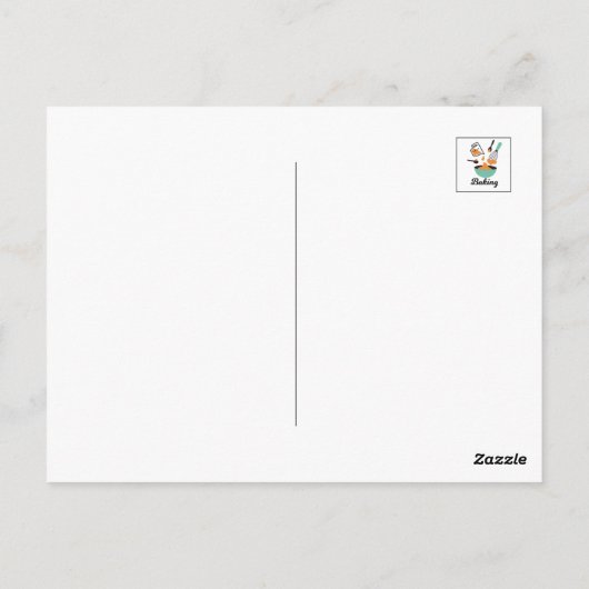 Carte Postale Conception De Cuisson Pour Bakers (Dos)