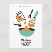 Carte Postale Conception De Cuisson Pour Bakers (Devant)