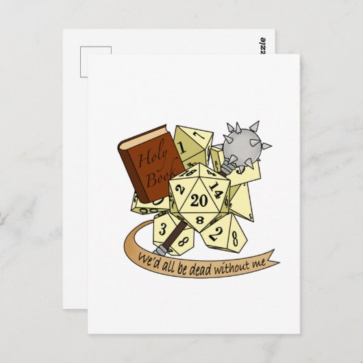 Carte Postale Conception de dés de classe (Devant / Derrière)