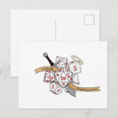 Carte Postale Conception de dés Paladin (Devant / Derrière)