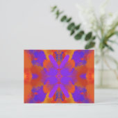 Carte Postale Conception de design graphique abstrait orange vio (Debout devant)