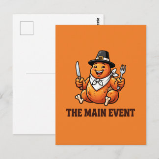 Carte Postale Conception de dindon de Thanksgiving The Main Even