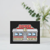 Carte Postale conception de diner rétro (Debout devant)