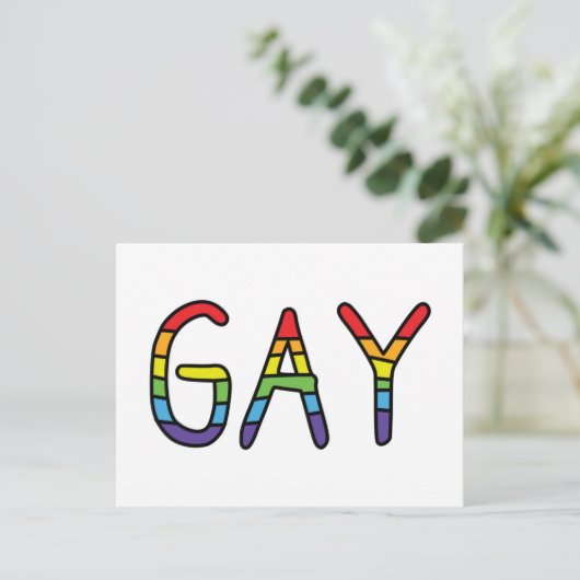 Carte Postale Conception de Doodle Gay (Debout devant)