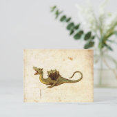 Carte Postale Conception de dragon médiéval vintage (Debout devant)