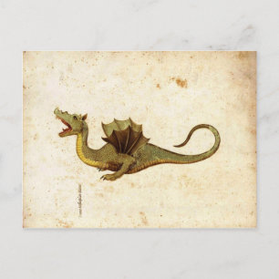 Carte Postale Conception de dragon médiéval vintage