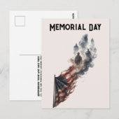 Carte Postale Conception de drapeau américain pour l'hommage de  (Devant / Derrière)