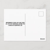 Carte Postale Conception de drapeau américain pour l'hommage de  (Dos)