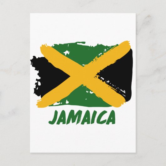 Carte Postale Conception de drapeau de la Jamaïque (Devant)