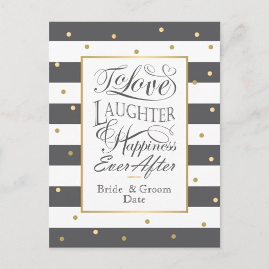 Carte Postale Conception de faire-part de mariage par bandes (Devant)