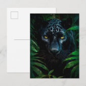 Carte Postale Conception de faune de jungle de panthère noire my (Devant / Derrière)