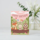 Carte Postale Conception de fête d'anniversaire pour enfants ave (Debout devant)