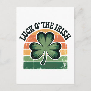 Carte Postale Conception de fête irlandaise Trèfle en détresse