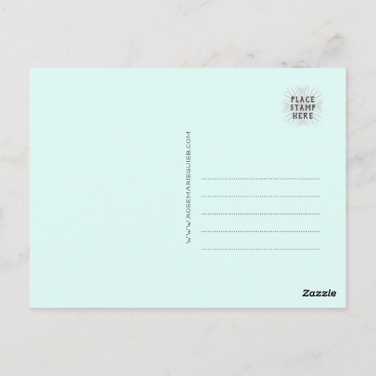 Carte Postale Conception de Flamant rose de Jardin Floral Vibran (Dos)