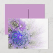 Carte Postale Conception de fleurs abstraites lacy de pourpre et (Devant / Derrière)